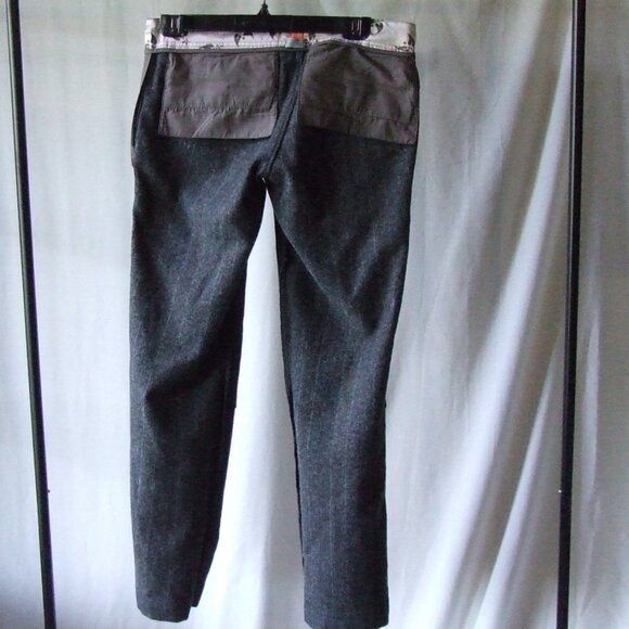 Hugo Boss grey pants wool pinstripe Joyce style women's trousers fall winter - Picture 4 of 12